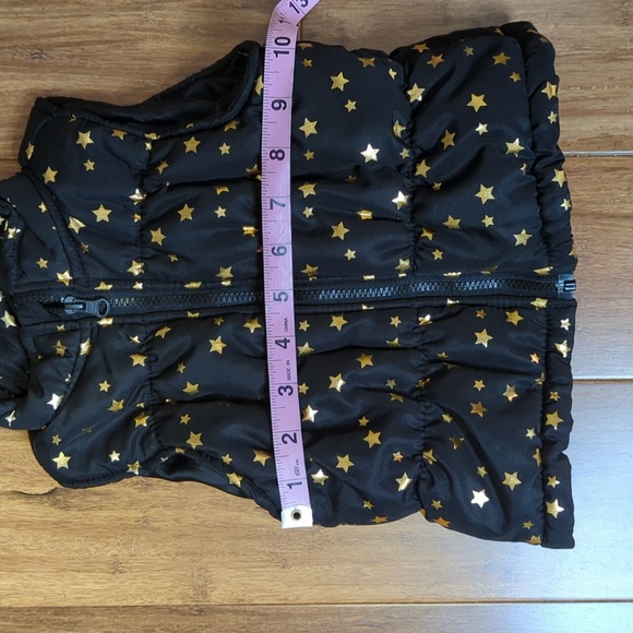 Healthtex Black with Shiny Gold Star Puffer Vest - Picture 5 of 10